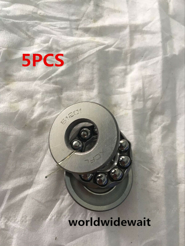 5pcs 12mm x 28mm x 11mm 51201 Axial Ball Thrust Bearing 3-Parts 12*28*11