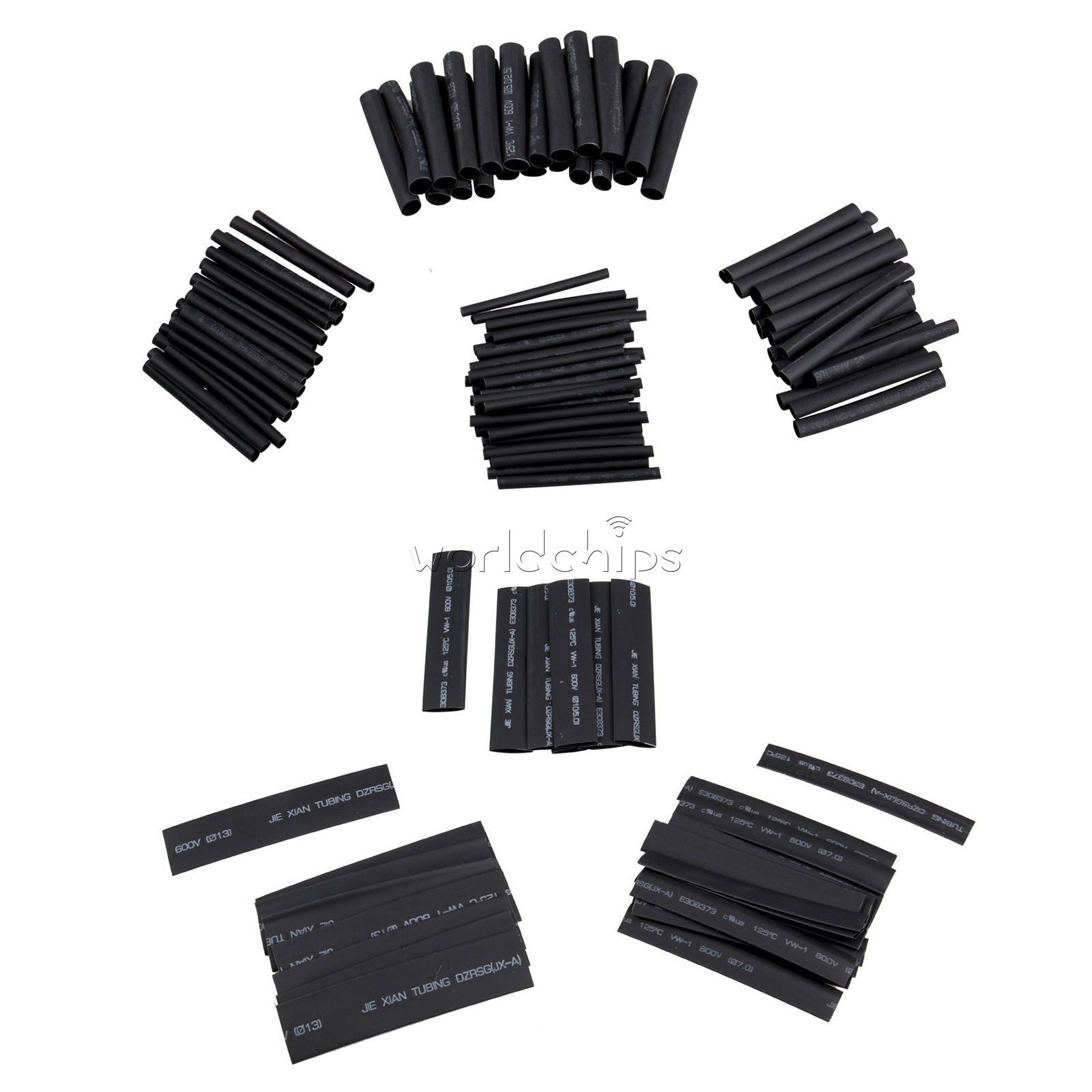 127 PCS Assortment Heat Shrink Sleeve Electrical Cable Tube Tubing Wrap Wire Kit