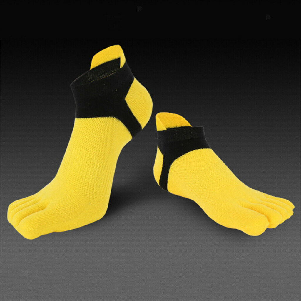 4x Everyday Five Toe Socks Sweat Absorb No Show Sports Ankle Socks Casual