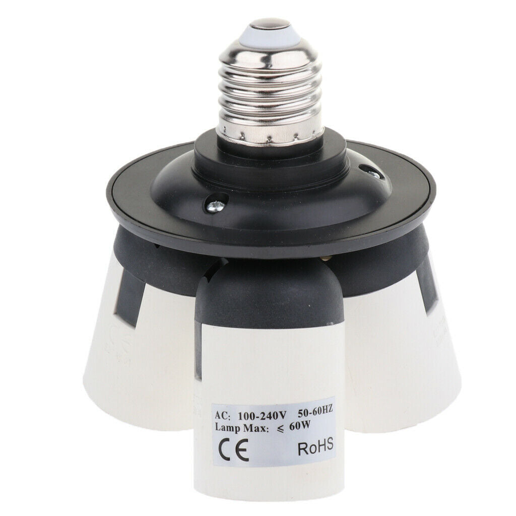 E27 to 3 E27 Socket Adapter Studio Photo Kit Light Lamp Bulb Base Holder