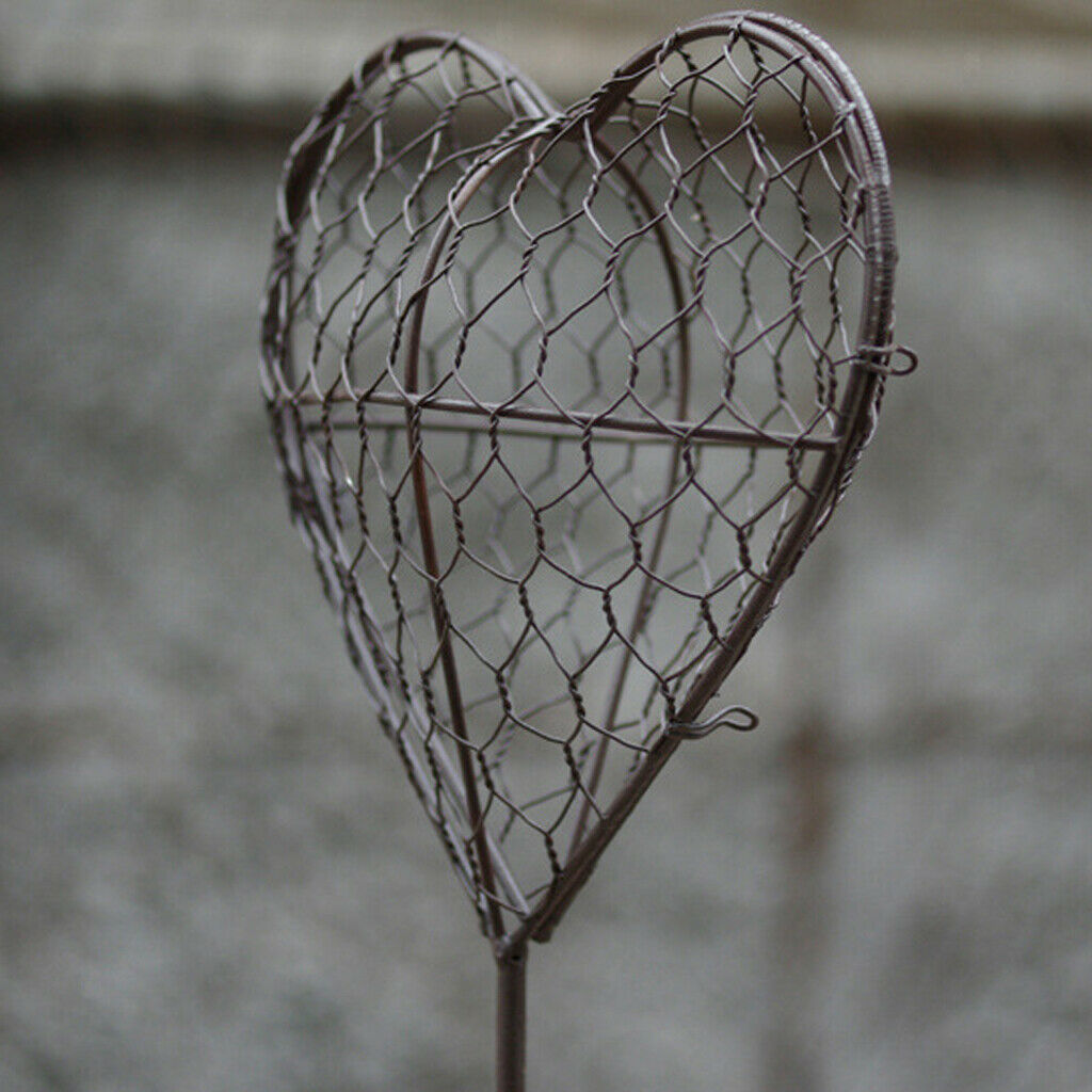 2Pcs Display Stand Iron Heart Shaped Stand Rack Holder for Air Plant Succulent