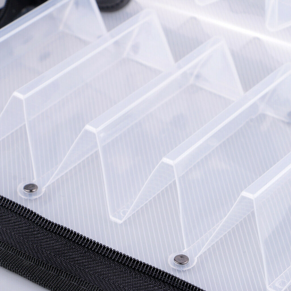Clear Waterproof Wallet Fishing Lure Pouch Durable 12 Compartment Accessary