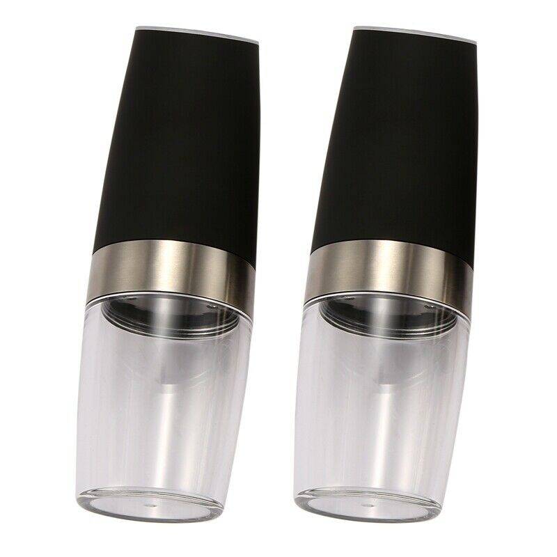 Premium Gravity Electric Salt and Pepper Grinder Set of 2 Battery Powered SaltJ6