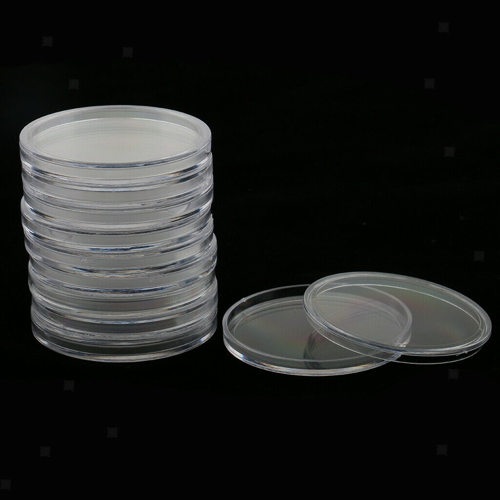 10pcs 46mm Plastic Coin Container Round Coin Case Capsules Boxes Holders