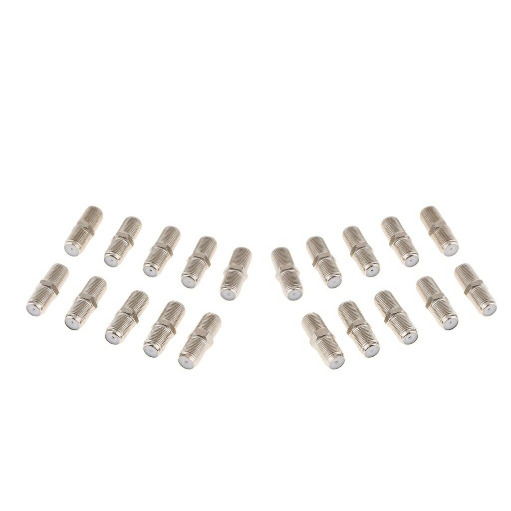 20Pcs   Female to Female TV Cable Connector/ Joint/ Adapter Coax Joiner