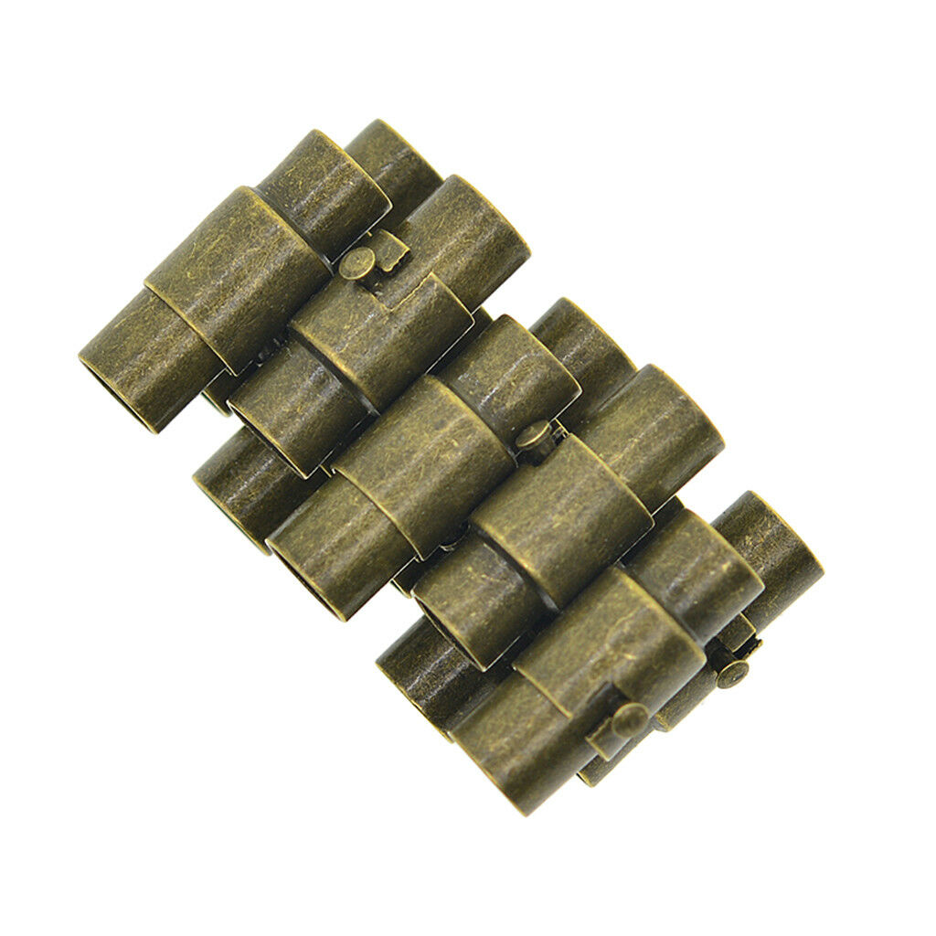 10x Leather Kumihimo Bracelet Glue In Magnetic Clasps for Jewelry Making 4mm