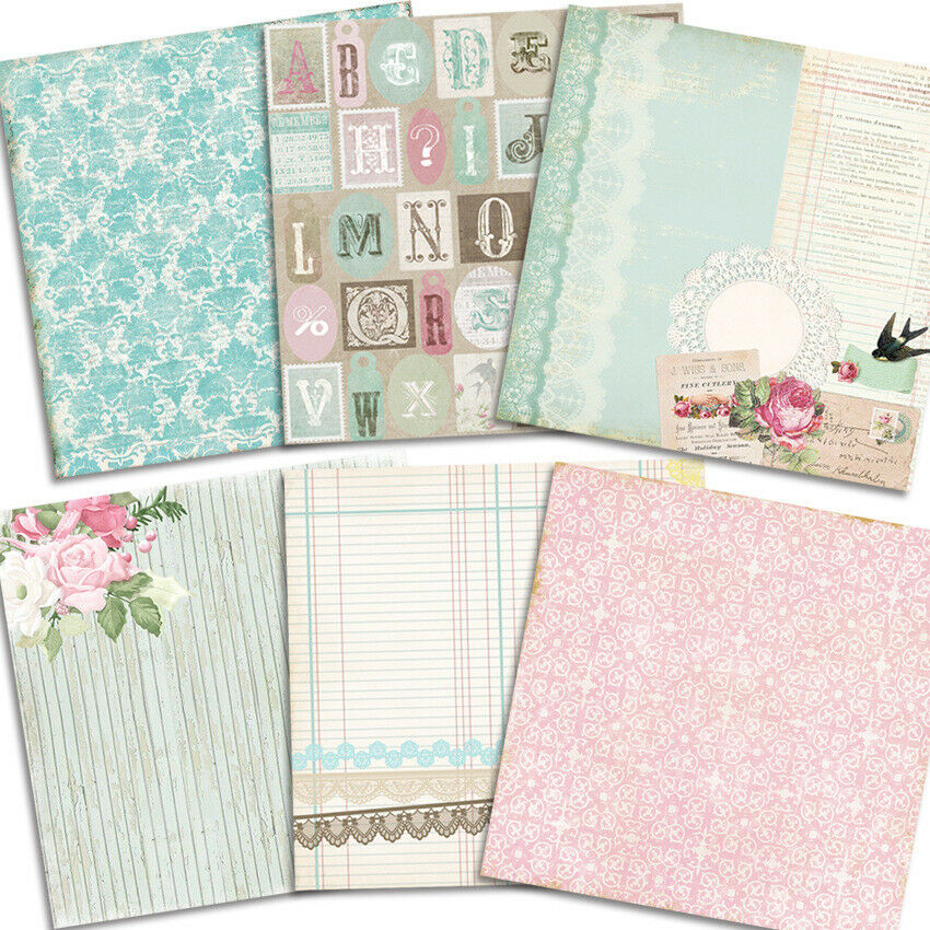 12PCS 6'' Floral Paper Pad Sheet Origami Scrapbooking Background Diary Handcraft