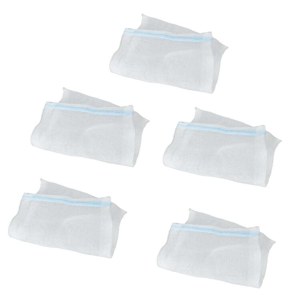 5pcs Aquarium Filter Bags Media Filter Bags for Charcoal Pelletized Remove,