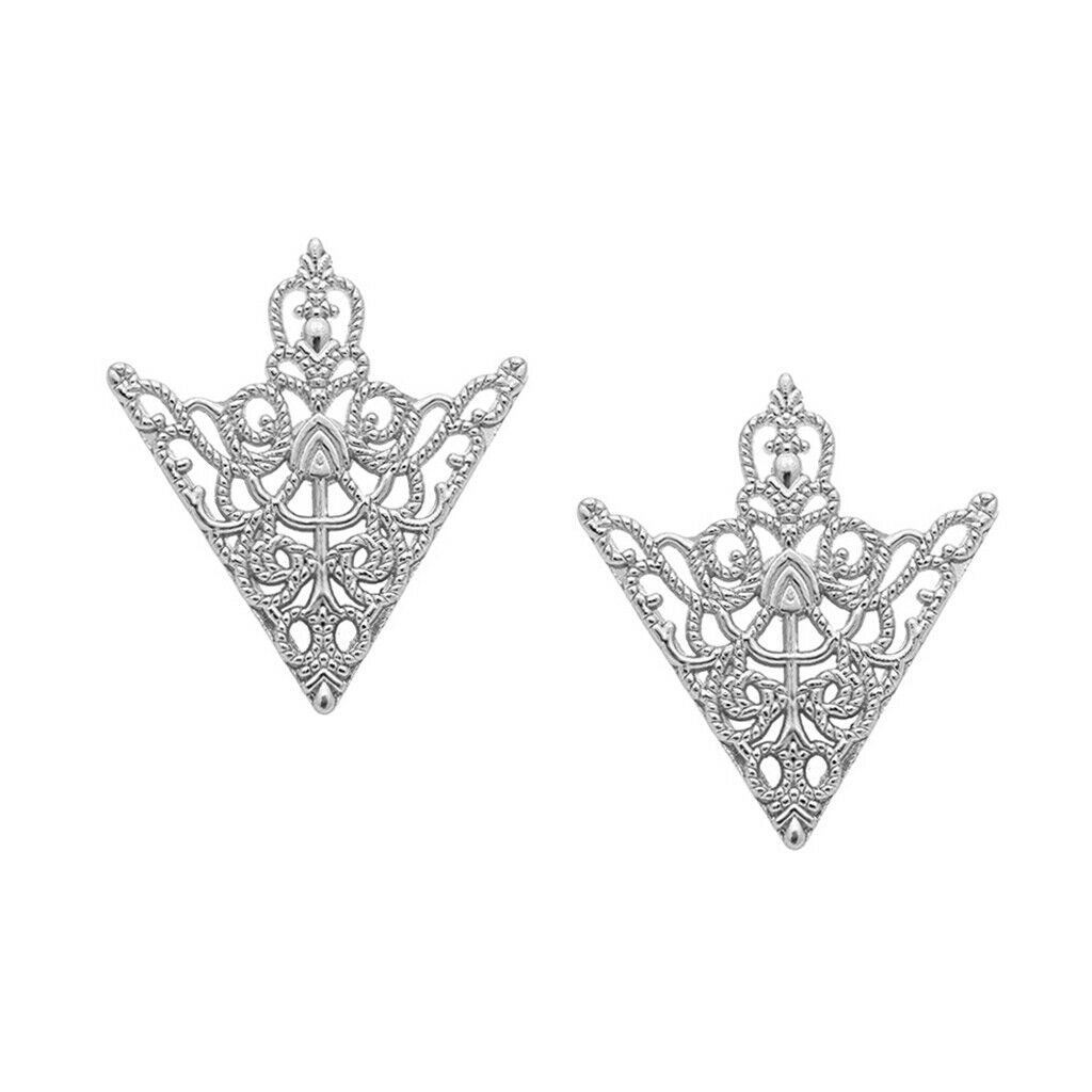 Fashion Triangular Collar Pin Hollow Tropical   Shaped Brooch Collar Corner