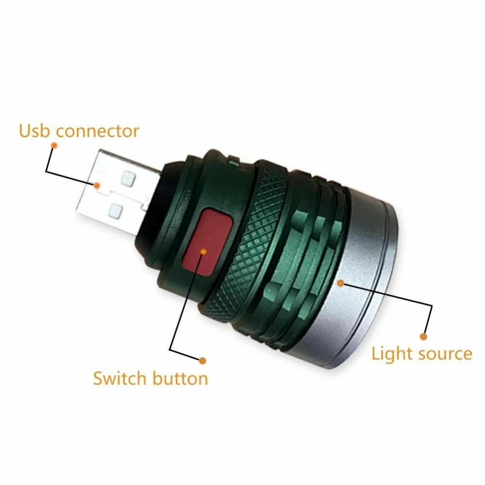 USB Flash light By USB Ultra Bright USB Flashlight 3 modes Mini Zoomable