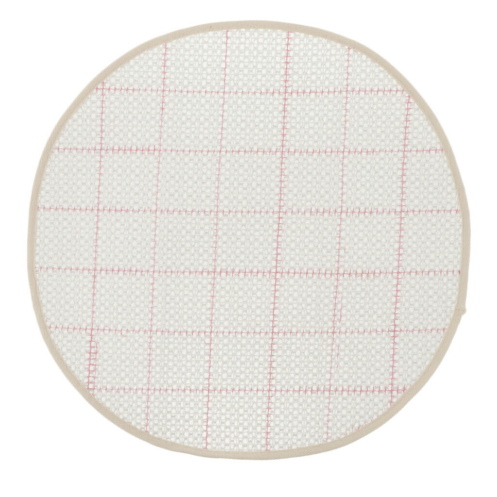 White Latch Hook Rug Canvas Carpet Mat Tapestry Making Home Orament 18''