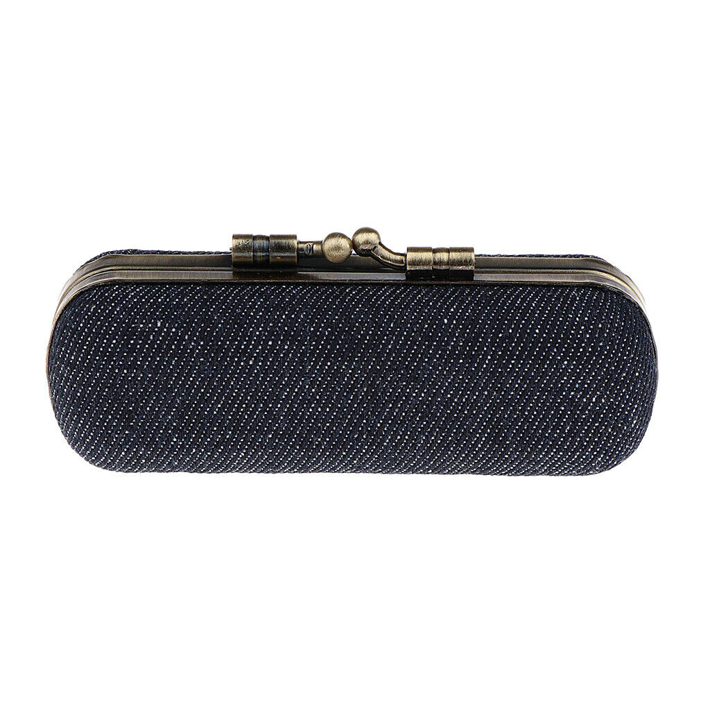 Lipstick Case Holder Box Organizer Bag with Mirror for Ladies Black Blue