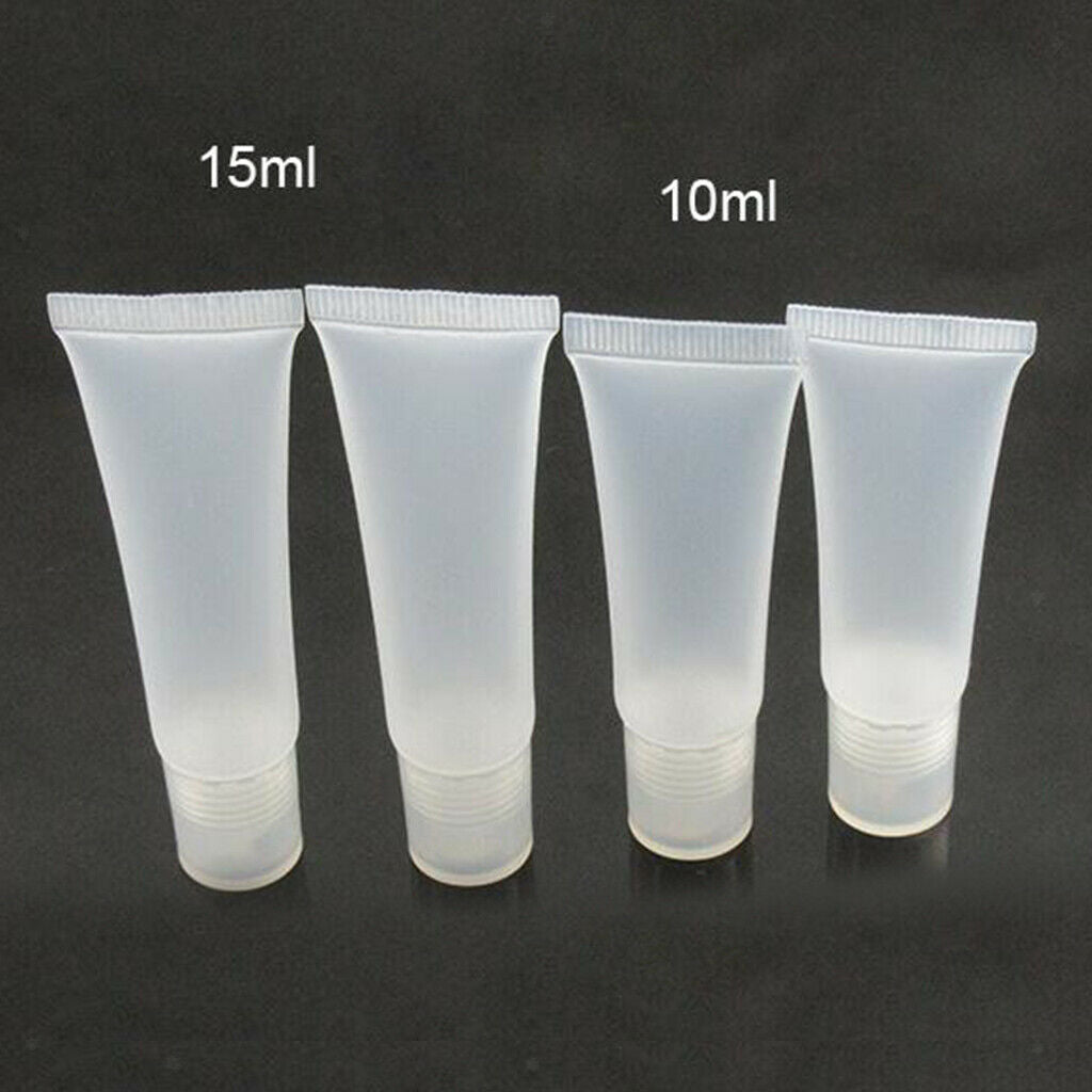 40Pcs 10ml Mini Empty Lip Gloss Balm Container Tube Bottles Squeeze Vials