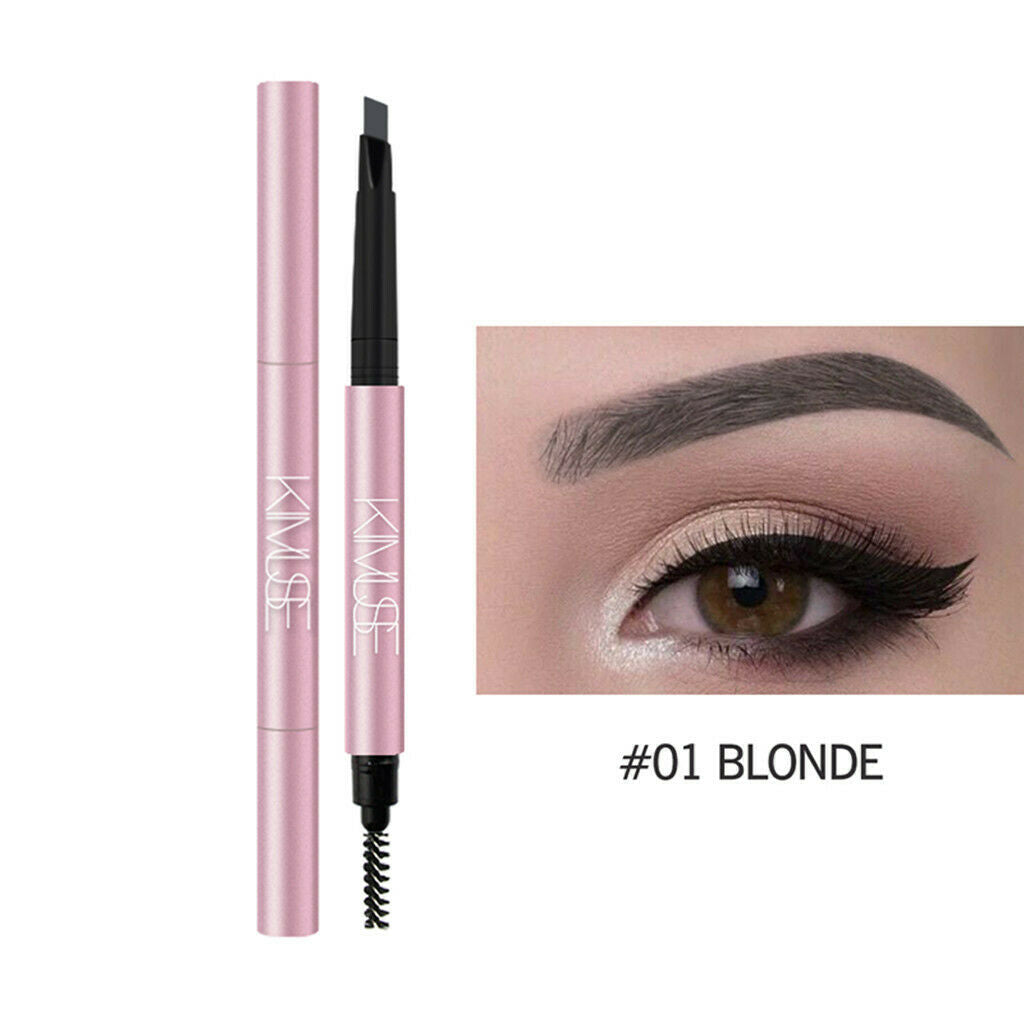 Waterproof Eyebrow Pencil Long Lasting Dual Ends Brow Definer Pen Grey