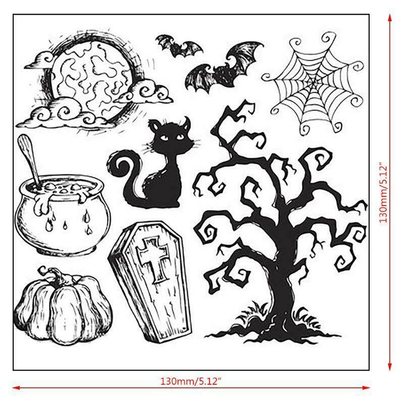 Happy Halloween Transparent Silicone Stamp Seal For DIY Scrapbooking Photo Album