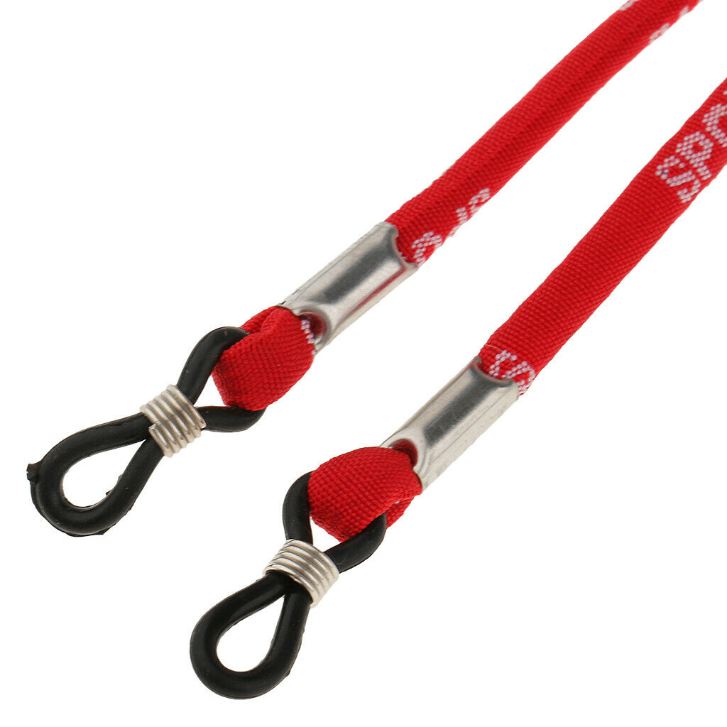 5 Pieces Adjustable Eyeglass Holder Eyewear Sports Band Cord Neck Strap Red