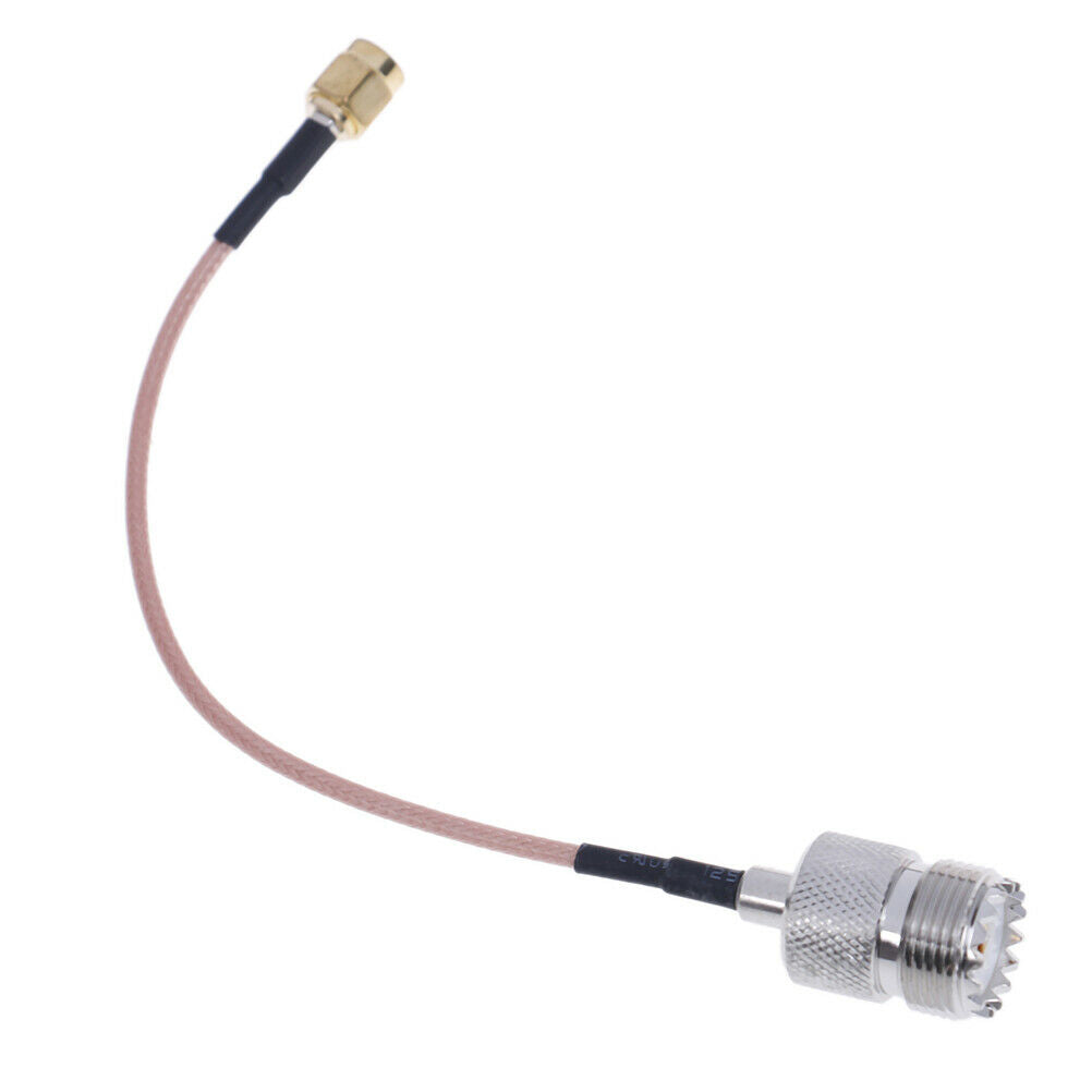 1Pc UHF SO239 female PL259 to SMA male plug crimp RG316 cable jumper pigtail