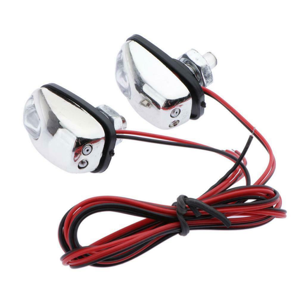 1 Pair 7 Color LED Car Light Lamp Windshield Spray Nozzle Wiper Washer Universal