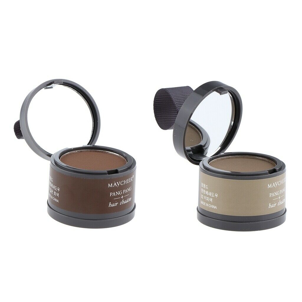 2x Hairline Powder Hair Line Modified Shadow Powder Hair Color with Mirror &