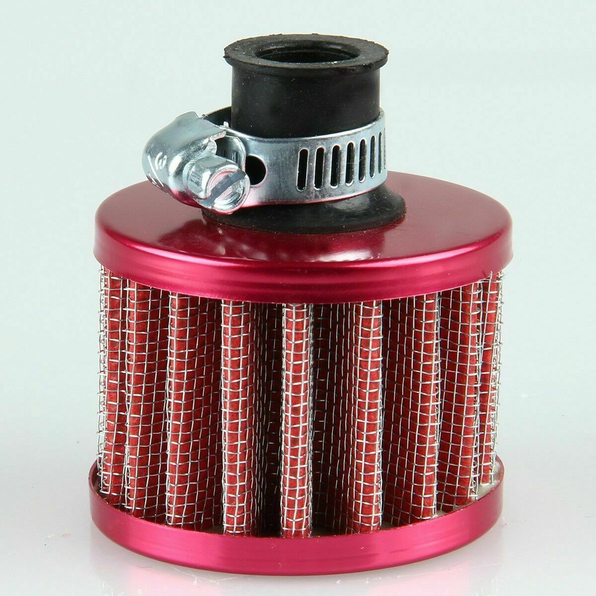 Universal 12mm Car Truck Engine Air Intake Filter Turbo Vent Cleaner Clamps Red