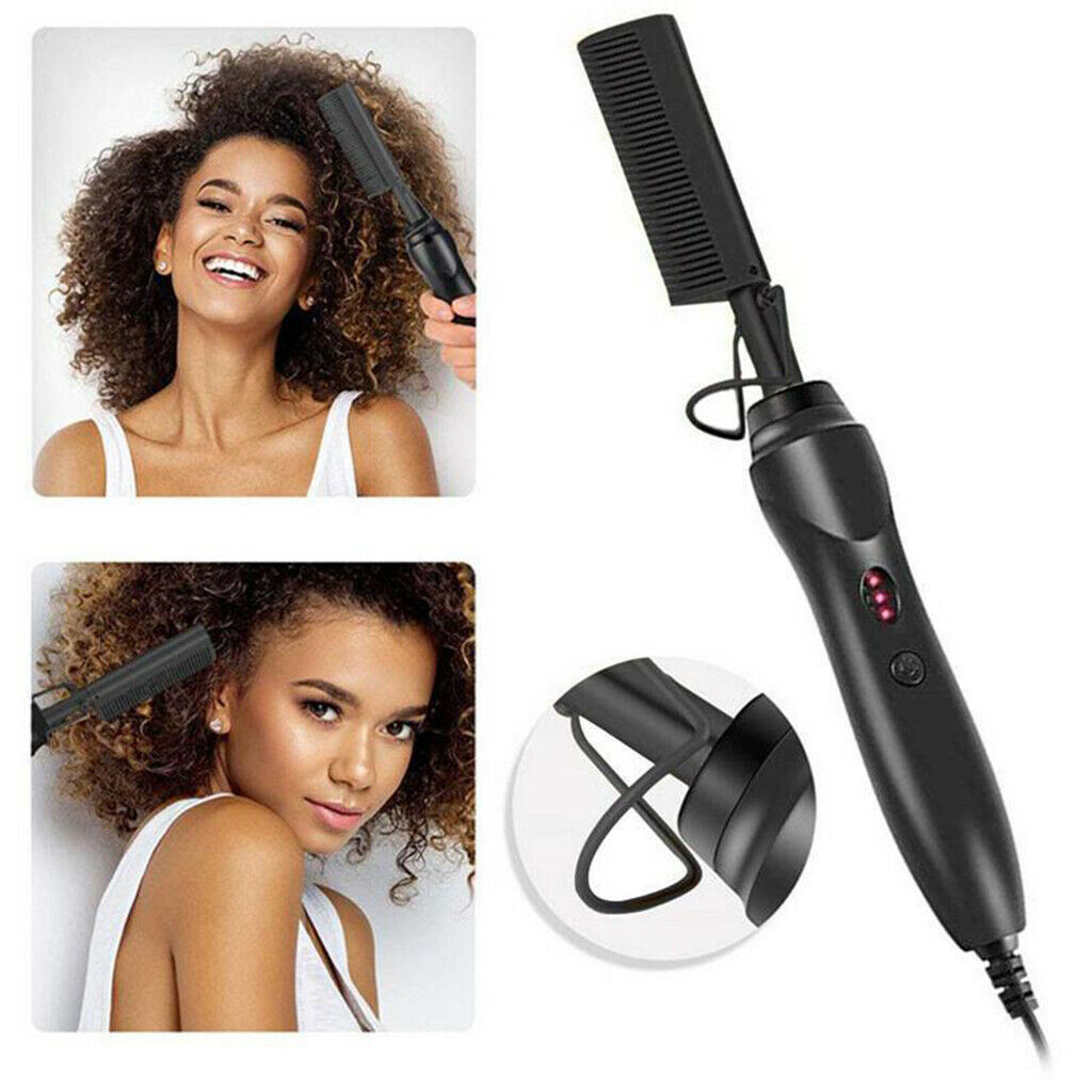 Hot Comb Hair Straightener Electric Straightening Comb for African Hair Beard