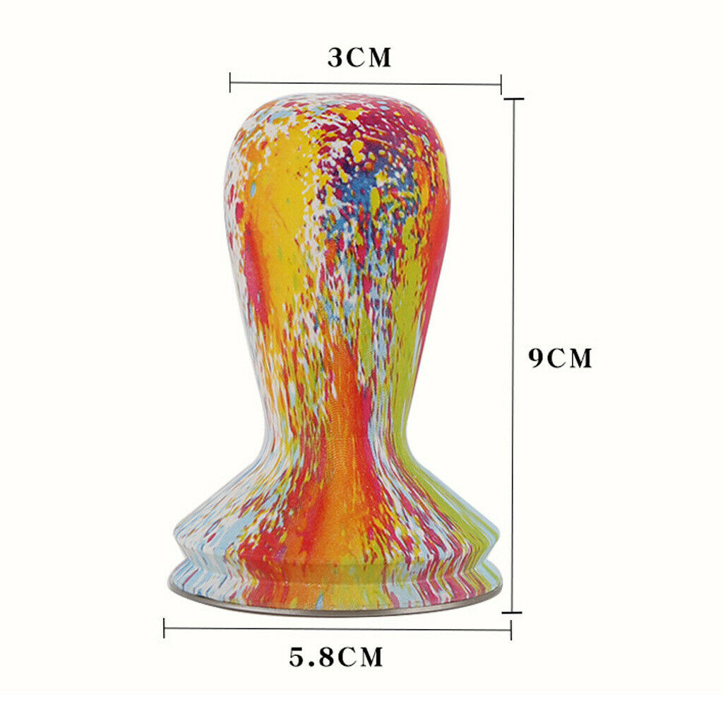 Stainless Steel Coffee Tamper Machine Espresso Press Flat Base Colorful