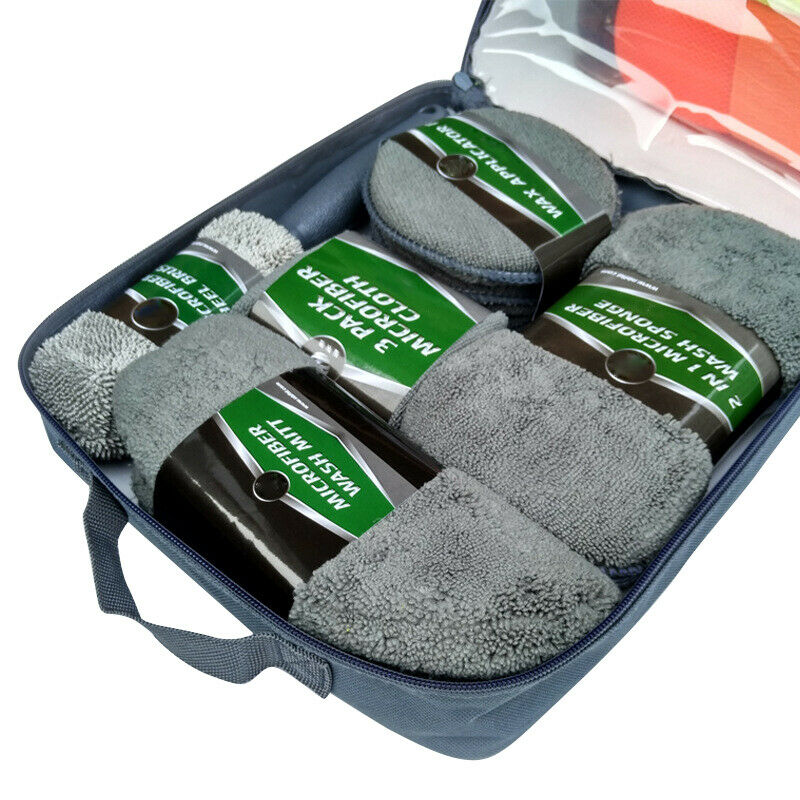 9-pieces Car SUV Truck Wash Cleaning Kit Supplies Tire Brush Sponge Block Tools