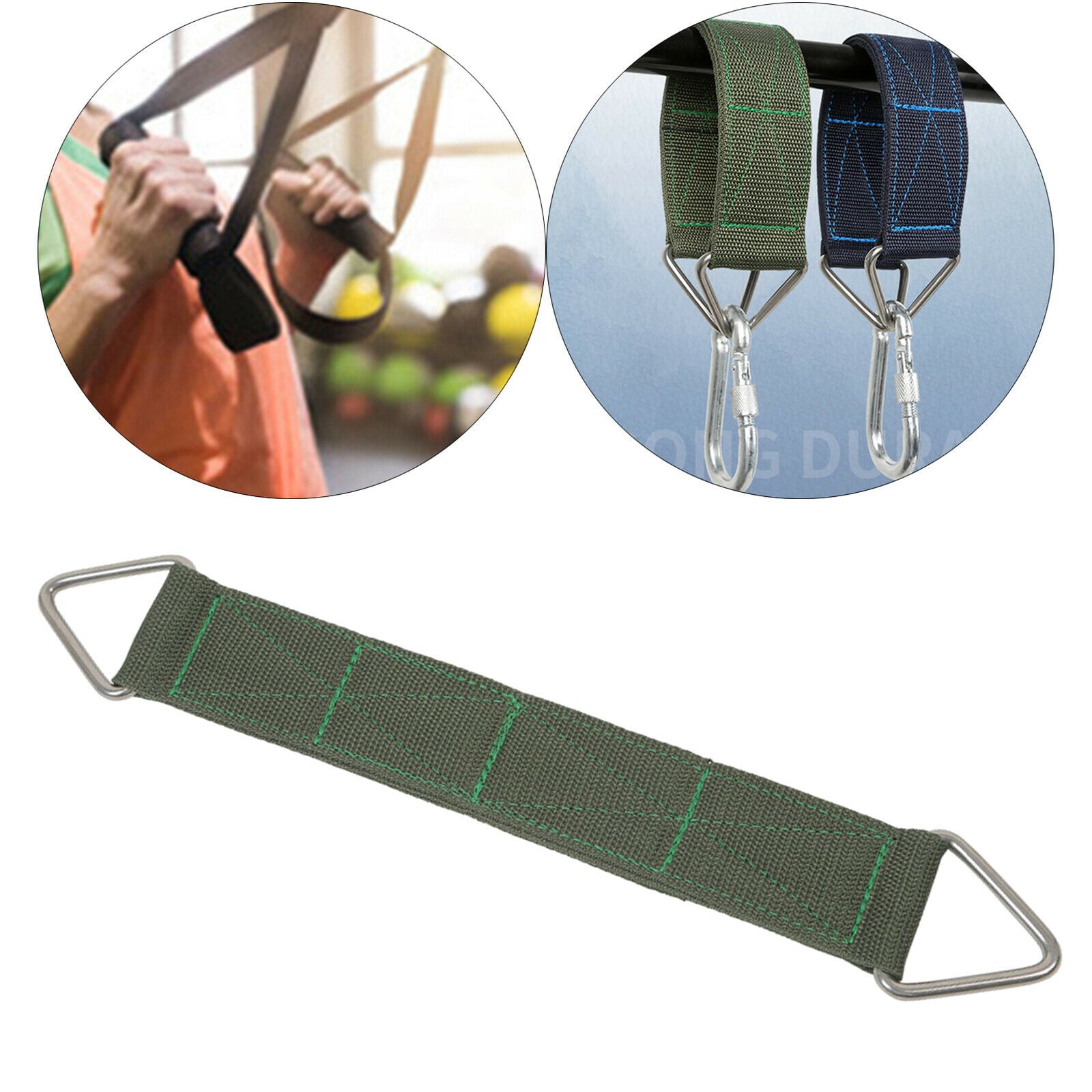 Tree Swing Straps Easy Fast Installation for Tire Swings green