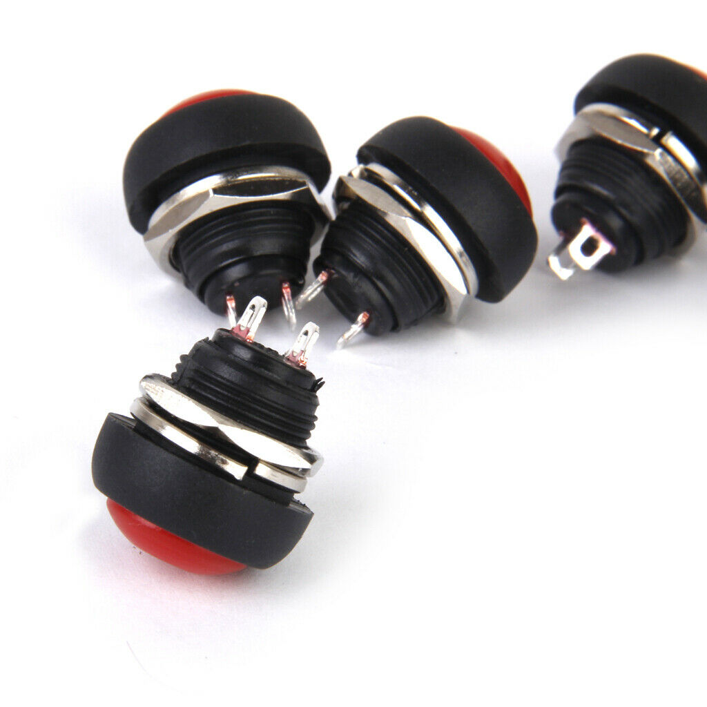 5x Momentary Push Button Horn Switch for Doorbell/Boat/Car Waterproof Red