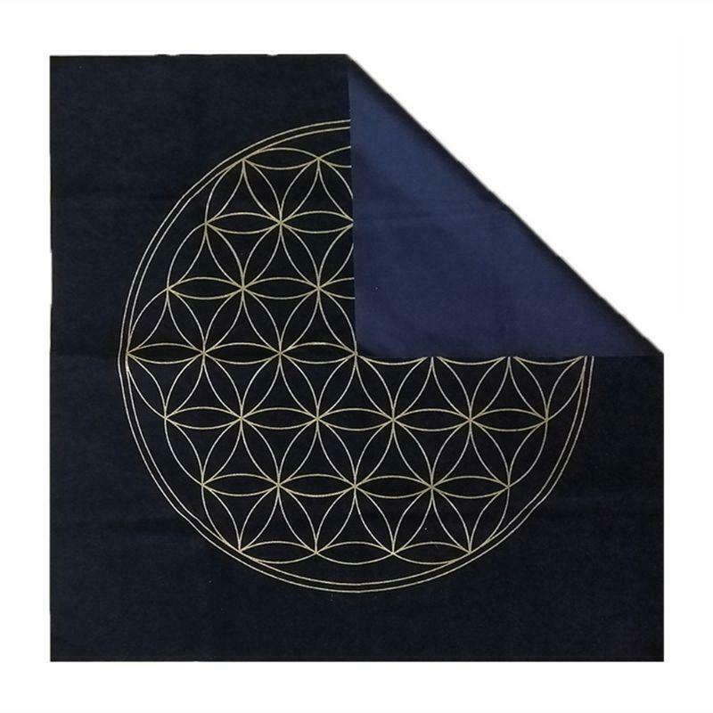 Tarot Card Tablecloth Flower of Life Divination Altar Cloth Board Game Card Pad