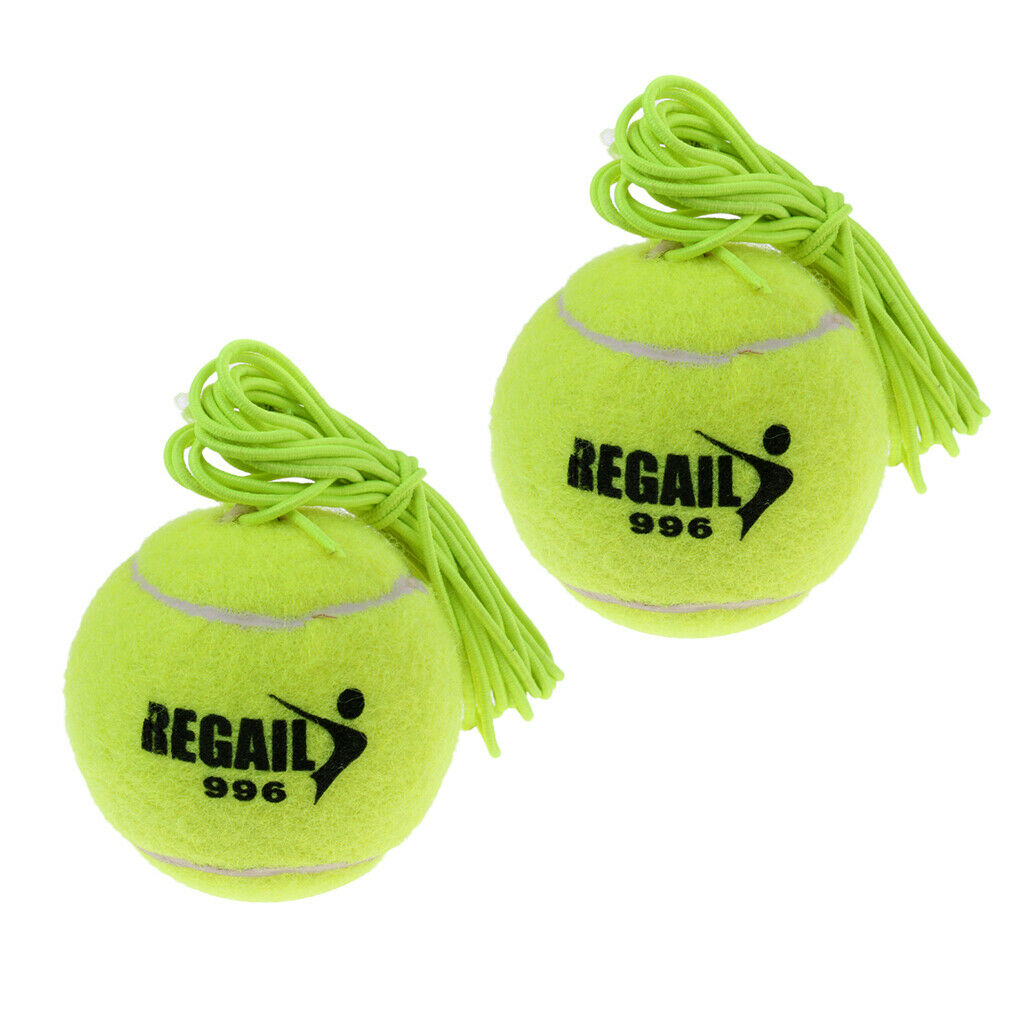 2 Pcs Tennis Trainer Replacement Ball with Elastic String Rope for Practice