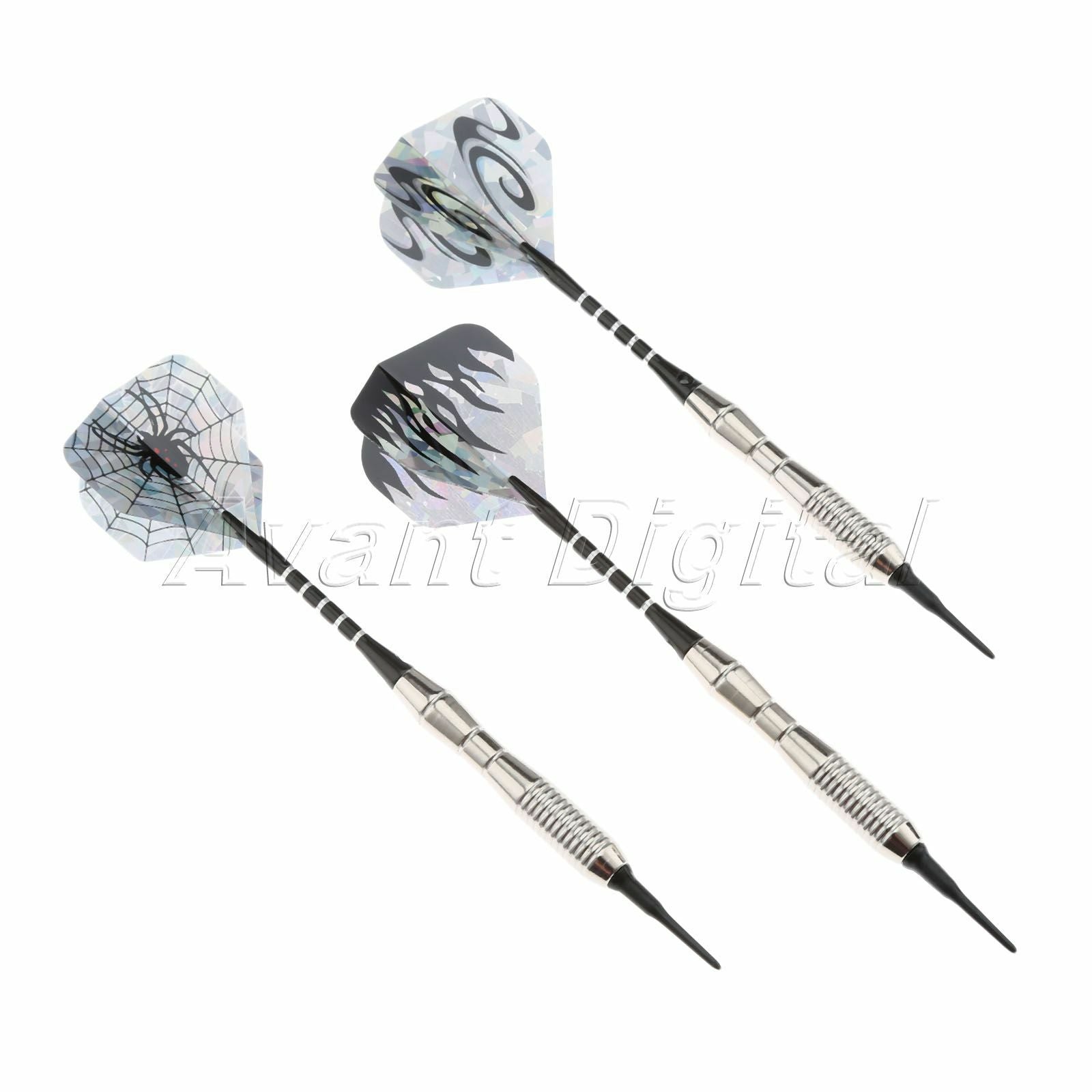 9 Pcs Professional 18g Soft Tip Dart With Steel Barrel Aluminium Dart Shaft