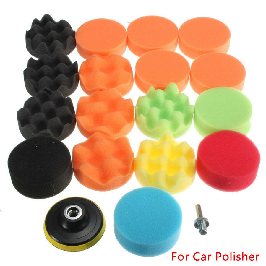 19Pcs 80mm High Gross Polishing Buff Pad+3inch M10 Polishing Pads +Drill Adapter
