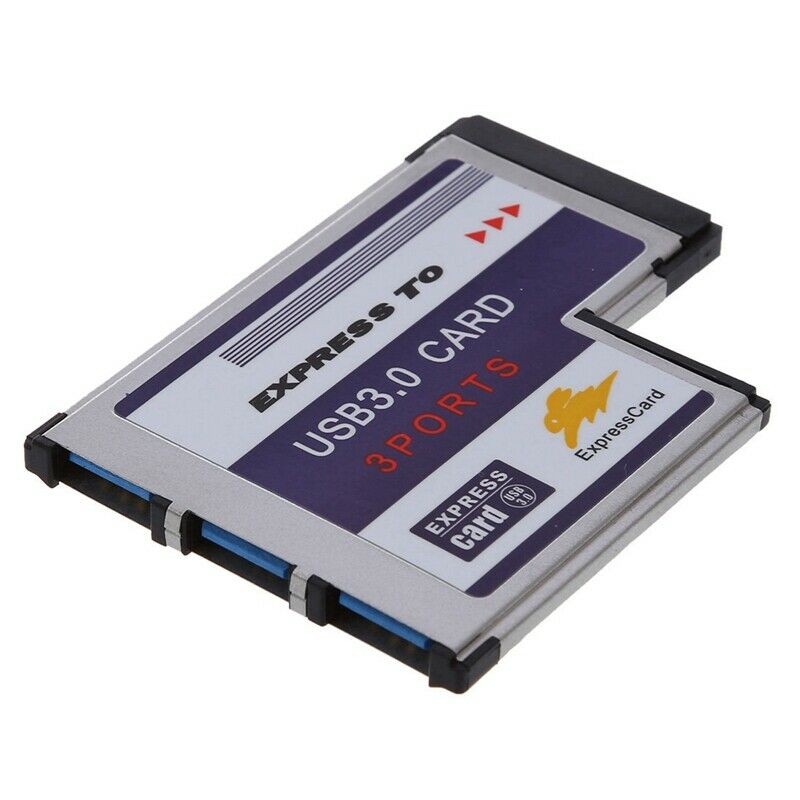 3 Port USB 3.0 Express Card 54mm PCMCIA Express Card for Laptop NEW O4W9W9