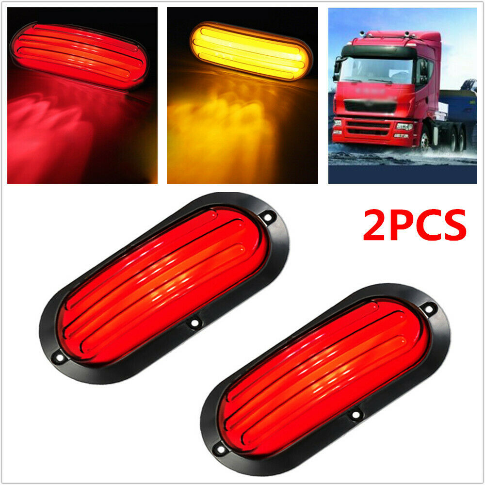 2PC 74LED Car Turn Reverse Truck Guiding Tail Lamp Rear Brake Light Red & Yellow
