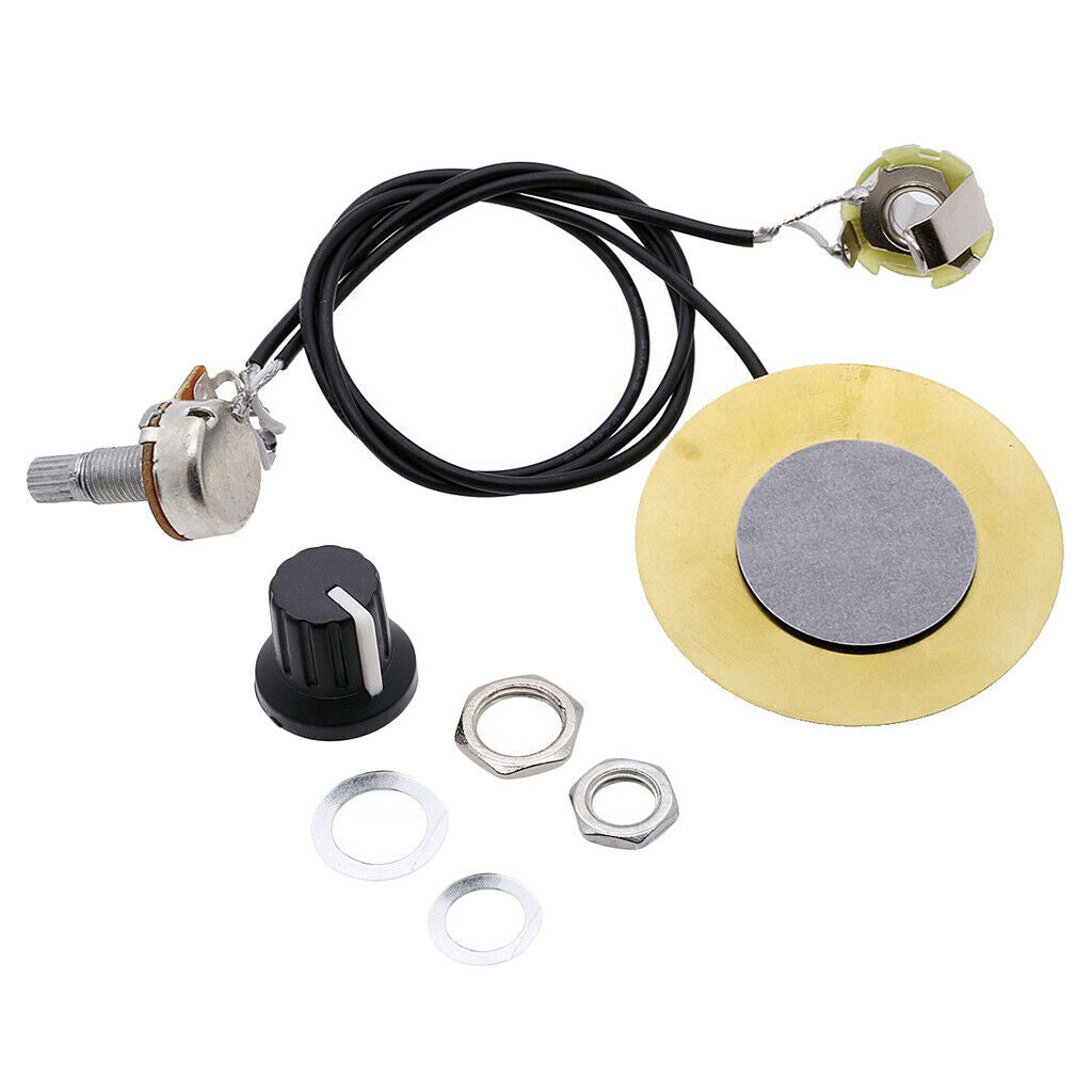 50mm Guitar Pickup Piezo Transducer Prewired Amplifier with 6.35mm Output Jack