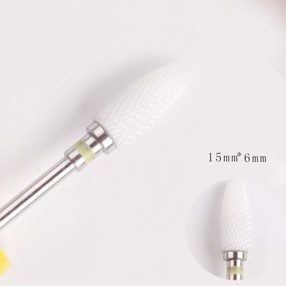 Nail Drill Bits Ceramic Manicure Set Pedicure Art Tools Electric File Head Gel