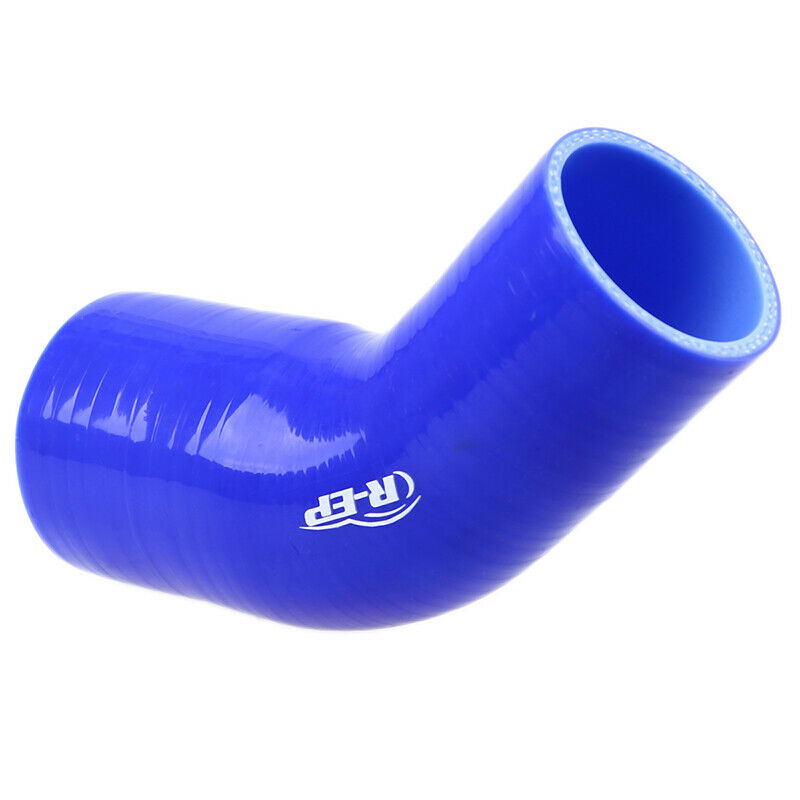 1PC Blue Variable diameter elbow Silicone hose 45 degree 2.5"-2" reducer COUPLER