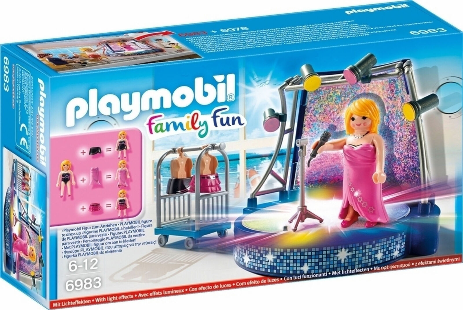 6983 Playmobil Singer and Stage with LED Lighting Effects Family Fun Suitable fo