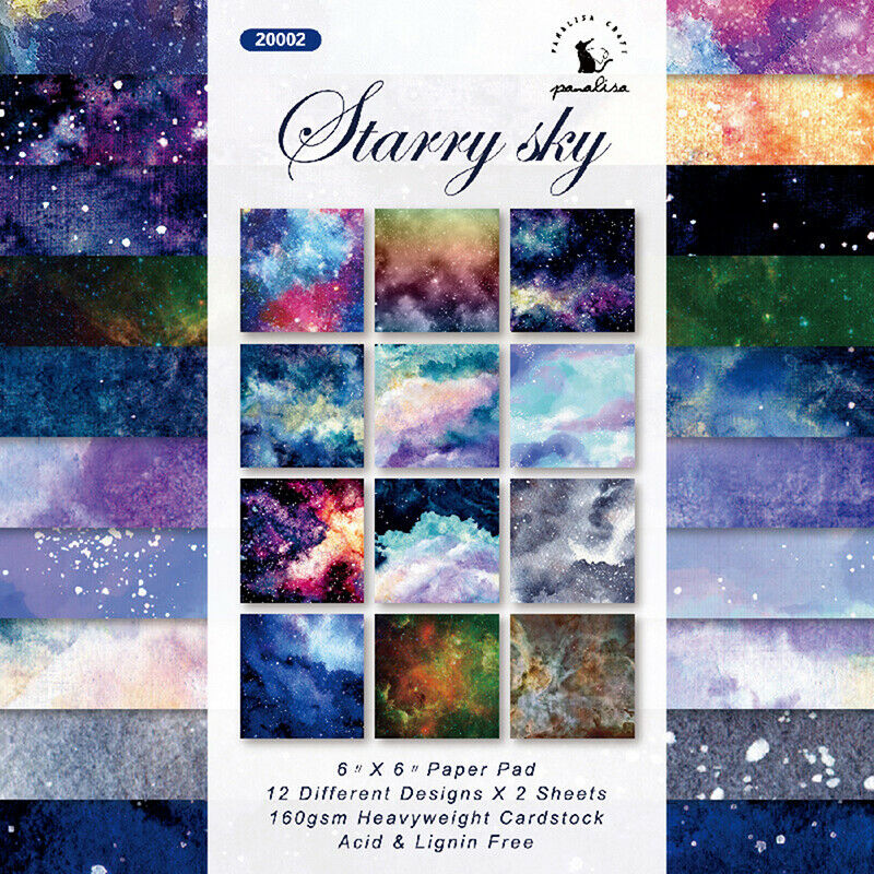 24 sheet 6"X6" Star Skylight patterned paper pad Scrapbooking paper packB GfBUA
