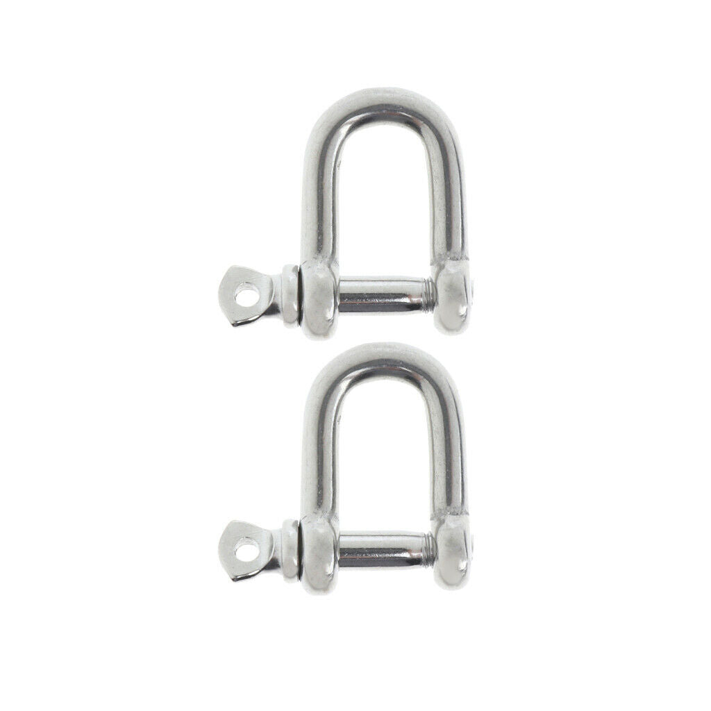 2xStainless Steel D-Shackle Chain Shackle Rigging Fastener M4-M8 M5-5mm