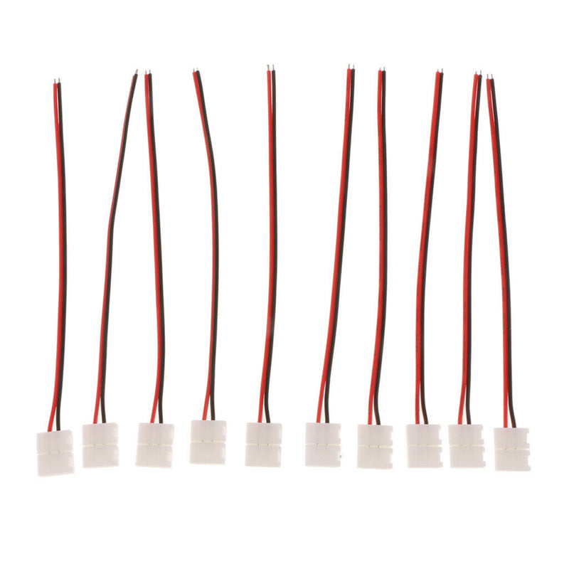10-Piece PTB Solderless LED Strip Connector for 3528 Single Color LED Strips