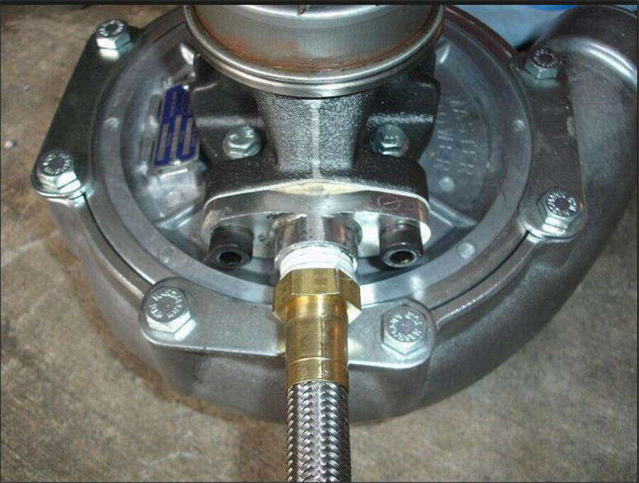 Oil Feed Line Adapter Kit For T3 Turbo Turbocharger Stainless steel Braided Tube