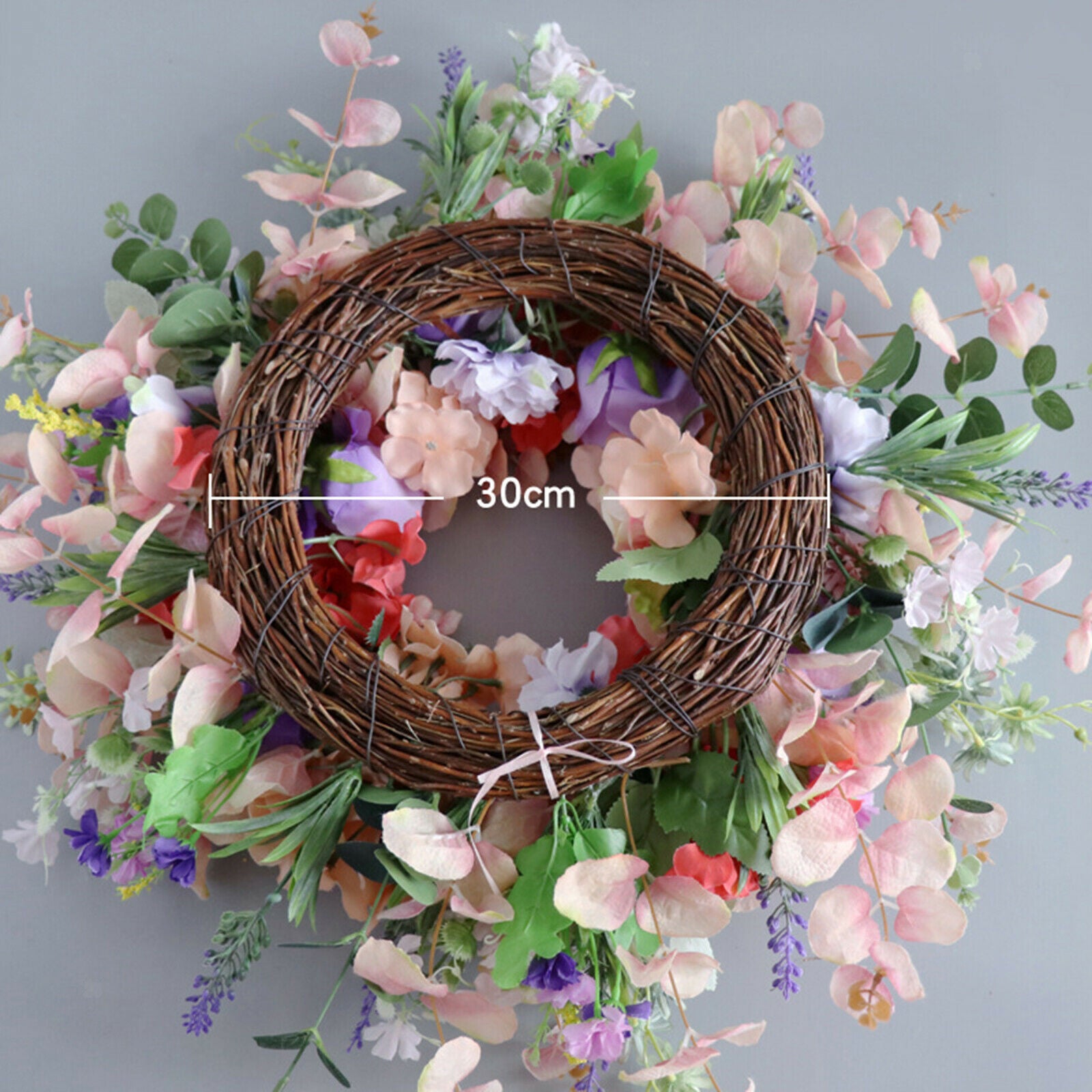 Rose Wreath Greenery Hanging Wall Front Door Large Garland Festival Decor