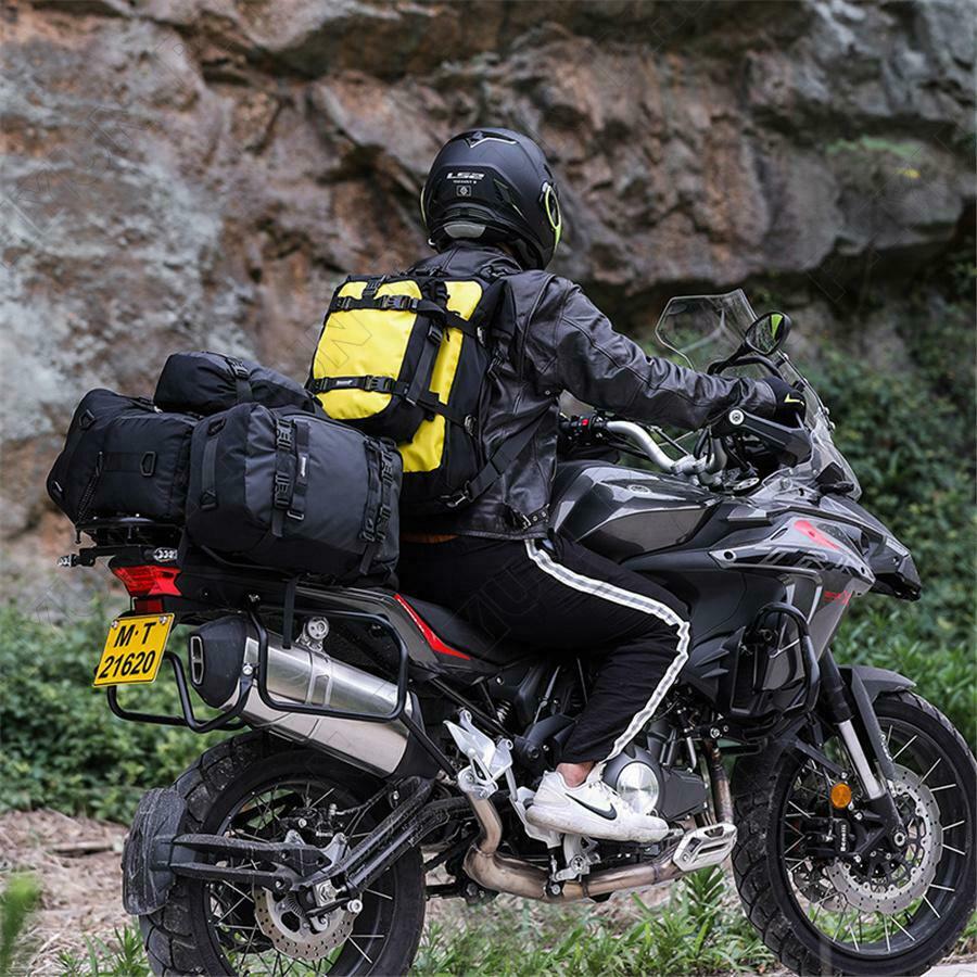 10L Motorcycle Scooter Tail Bag Top Case Bag w/ Straps Universal Waterproof