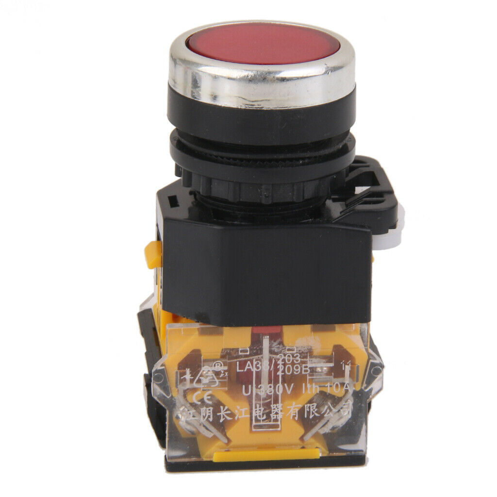 DC / AC 660V 10A Red Sign Push Button Momentary Push Button
