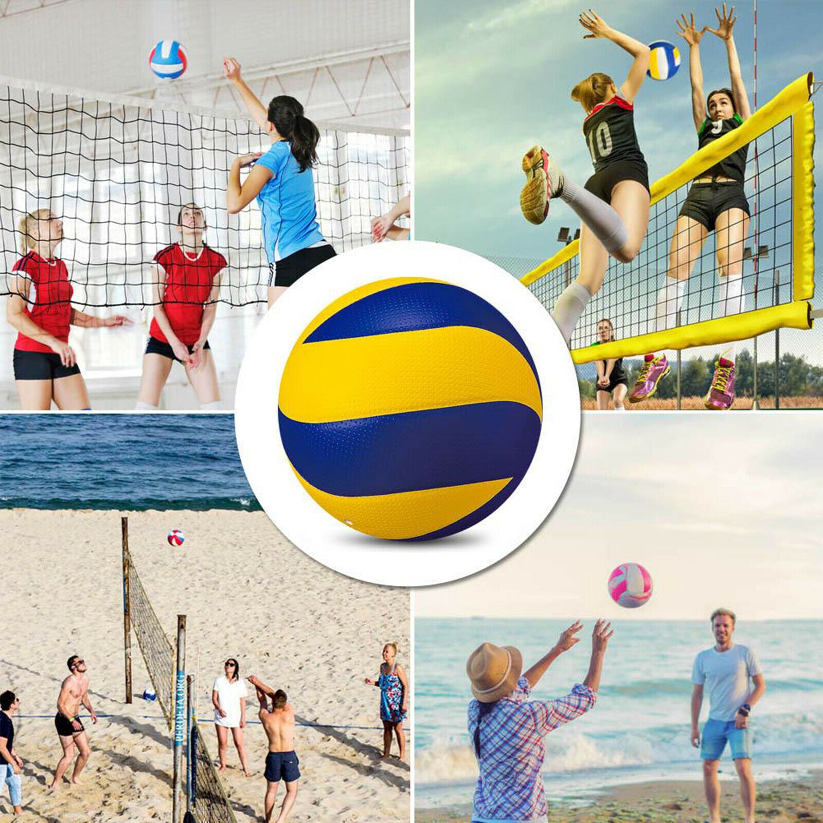 Official Size 5 Beach Volleyball Soft Indoor Recreational Ball Training