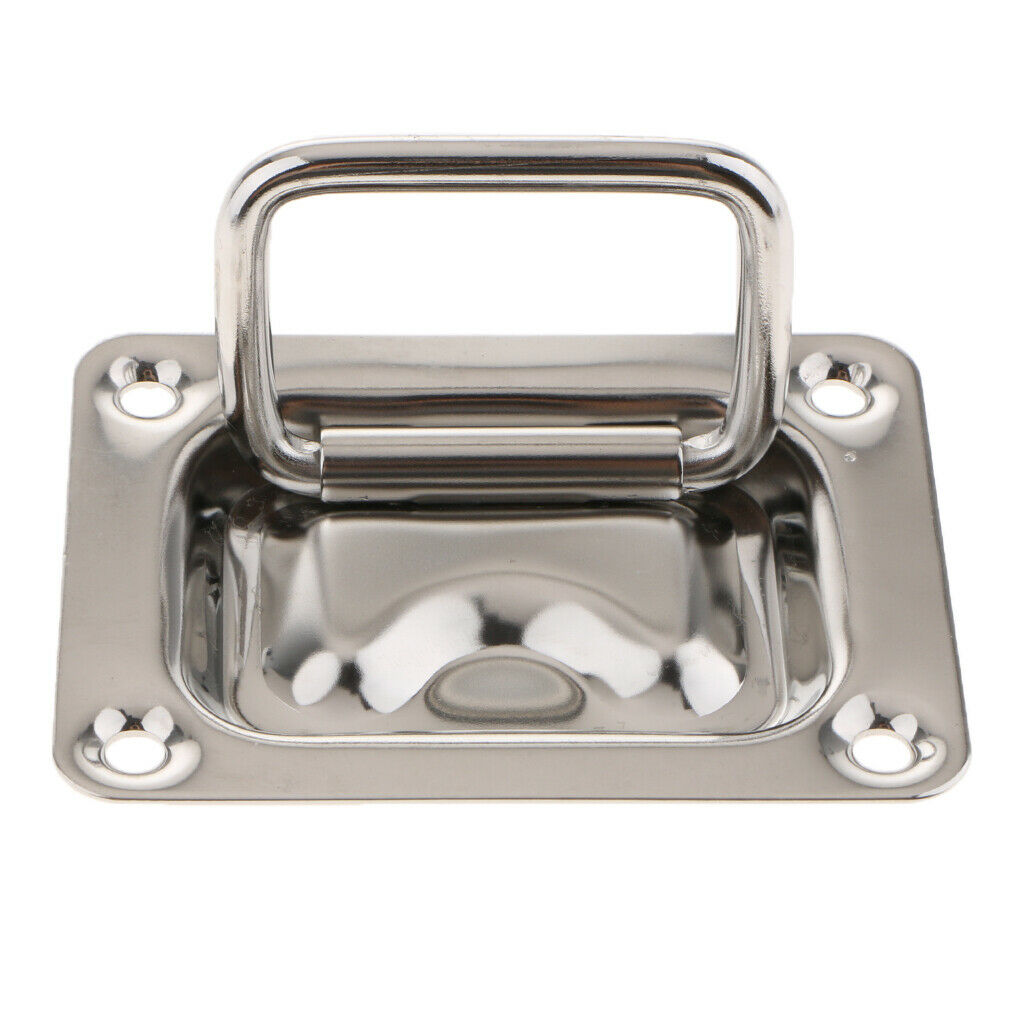 Rectangular Recessed Hatch Stainless Steel, Pull Handle Flush Lift Ring Slam