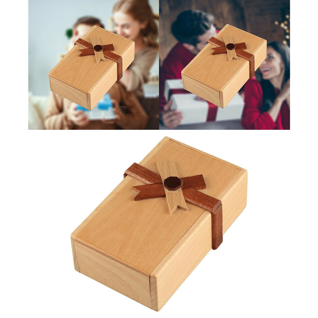 Wooden Puzzle Box Decryption Hard Brain Teaser Jewelery Money Box Gift