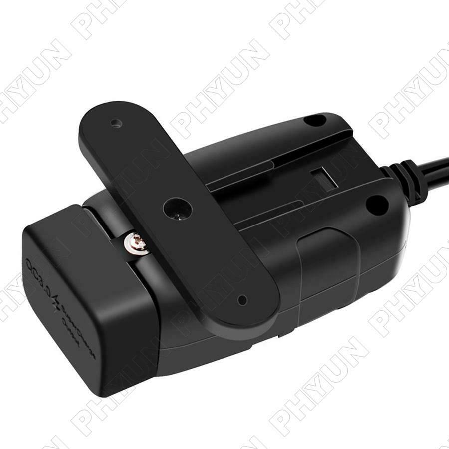 12V Dual USB QC3.0 Fast Charging Motorcycle Universal Phone Charger & Voltmeter